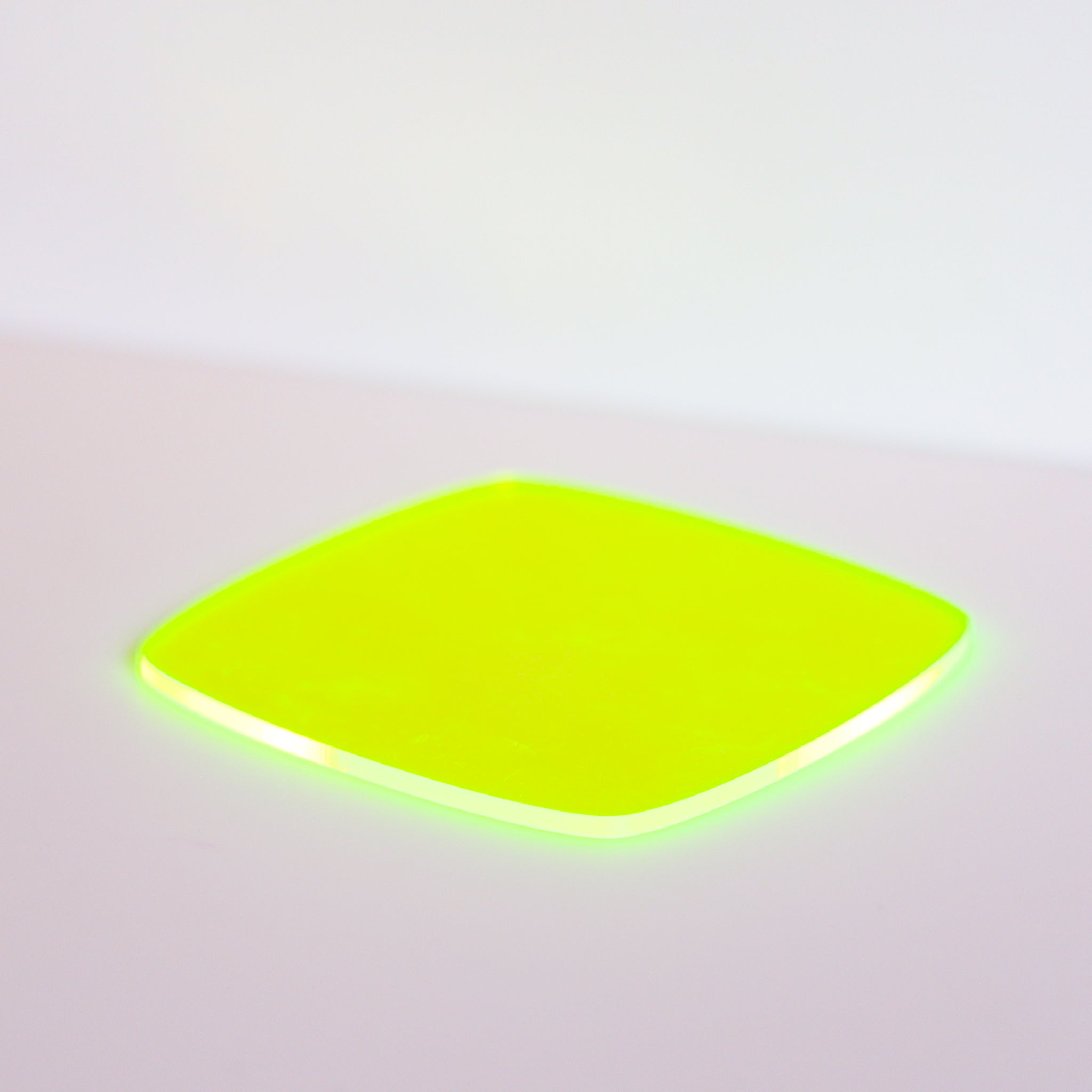 1/8" Transparent Fluorescent Lime Green Acrylic Sheet - Acrylic Sheets
